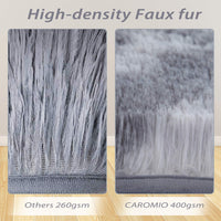 GARVEE 10x13 Fluffy Area Rugs for Living Room Large Plush and Thick Shag Rug Non-Slip Non-Shedding Tie Dye Accent Rug Carpet for Bedroom, Faux Fur Fuzzy Shaggy Rugs for Kids Dorm, Light Grey