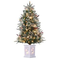 GARVEE 3 FT Christmas Tree, Pre-Lit Christmas Tree with 78 LED Lights, Battery-Powered，Artificial Christmas Tree with Illuminated Base, Ideal Decor for Christmas Celebrations