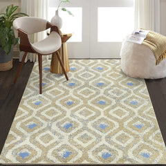 GARVEE Large Living Room Area Rug 10x13 Non-Shedding Boho Area Rug Non-Slip Indoor Floor Carpet Contemporary Area Rug Modern Geometric Area Rug for Bedroom Nursery Home Office, Taupe