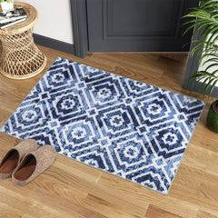 GARVEE Area Rugs 3x5 for Living Room Washable Non Slip Printed Rug Bedroom Kitchen Dining Room Carpet Mat, Blue