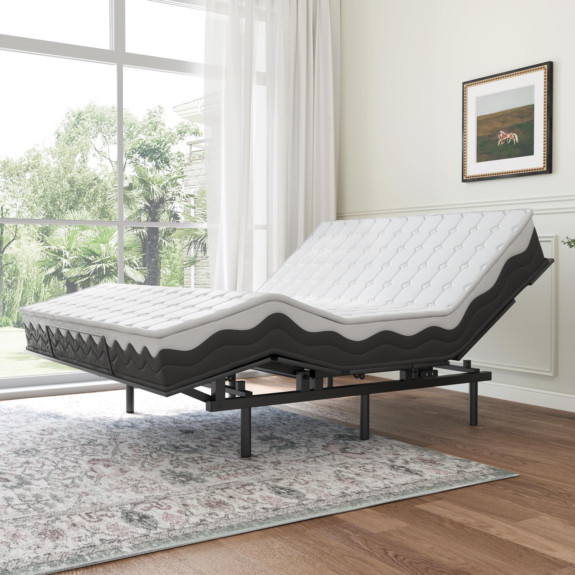 GARVEE Adjustable Bed Frame -Wireless Remote -Memory Function -Adjusta