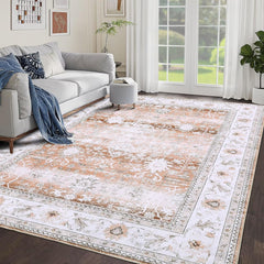 GARVEE Area Rug for Bedroom Machine Washable Non Slip 4x6 Carpet Traditional Rug for Living Room Bedroom Dining Room Kitchen Office Nursery Home Decor