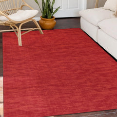 GARVEE Solid Runner Rug Machine Washable Ktichen Runner Rug 2x6 Long Hallway Runner Rug Modern Indoor Runner Rug for Living Room Bedroom Laundry - Red / 8' x 10'