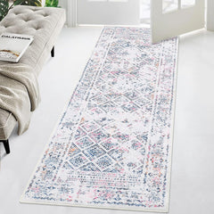 GARVEE Hallway Runner Rug 2x6 Washable Rug Vintage Distressed Floor Carpet Non Slip Laundry Runners Boho Kitchen Runner Rugs Indoor Soft Low Pile Farmhouse Accent Rug for Living Room Bedroom Multi