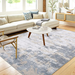 GARVEE Washable Rugs 8x10 Rug for Living Room Modern Area Rug for Bedroom Non Slip Abstract Distressed Large Area Rug Soft Non Shedding Stain Resistant Carpet for Dining Room 8'x10' Grey/Taupe