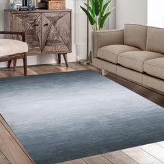 GARVEE Modern Ombre Non-Slip Washable Rug - Low Pile Polyester, Stain Resistant, 9x12 for Living Room, Bedroom, Nursery