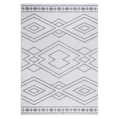 GARVEE Area Rugs 8x10 Washable Rugs Moroccan Rug for Bedroom Bohemian Living Room Rug Modern Geometric Rug Non Slip Carpet Throw Rugs Large Rug Stain Resistant Office Rug Classroom Rug 8'x10' Grey