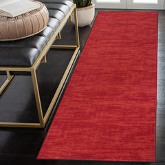 GARVEE Solid Kitchen Runner Rug 2x8 Long Hallway Runner Rug Contemporary Area Rug Machine Washable Floor Cover Modern Runenr Rug for Living Room Bedroom, Red