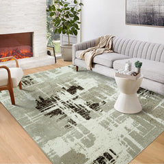 GARVEE Area Rugs 8x10 Modern Abstract Rugs for Living Room Large Fuzzy Rug Modern Thick Rug Medium Pile Rug Modern Rug Non Slip Rug for Bedroom Soft Carpet Dining Home Decor Office,Grey