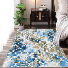 GARVEE Large Moroccan Geometric Area Rug 8x10 - Soft, Washable, Non-Slip - High Traffic, Pet & Child Friendly - Indoor Living Room Decor