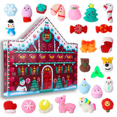 GARVEE Christmas Advent Countdown Calendar 2023 , 24Pcs Christmas Advent Calendar Mochi Toy, Christmas Themed Mochi Countdown Advent Calendar With Squishy Sensory Toys for Kids Girls Teens Christmas Gift, Party Favor