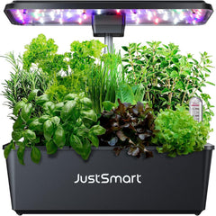 GARVEE 12 Pods Hydroponics Growing System Indoor Garden Kit with 24W 5 Color LED Grow Light