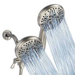GARVEE 24-Setting High Pressure 3-Way Shower Head Combo, Hand Held Shower & Rain Shower Separately or Together, 5