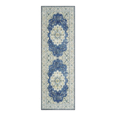 GARVEE Boho Vintage 2x6 Runner Rug, Traditional Washable Floral Print Carpet with Non-Slip Rubber Backing, Low Pile - Foldable Mat for Entryways Hallways Kitchens