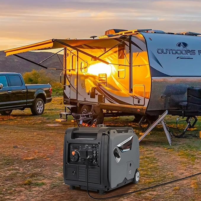 GARVEE Portable Power Station - 4000W Inverter Generator, 120V AC Outlet, Silent Operation, CO Safety Alert, Ideal for Camping & Home Use