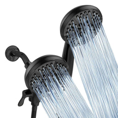 24-Setting High Pressure 3-Way Shower Head Combo, Hand Held Shower & Rain Shower Separately or Together, 5