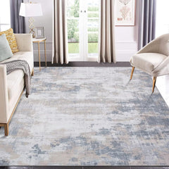 GARVEE Machine Washable Area Rug 5x7 Modern Abstract Area Rug for Living Room Bedroom Contemporary Non-Slip Stain Resistant Accent Rug Carpet for Dining Room Office Floor Decoration, Grey/Brown