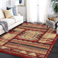 GARVEE Colorful Modern Abstract Area Rug 3x5 Non-Shedding Non-Slip Synthetic Fibers Firm Over-Lock Stitching Living Room Bedroom