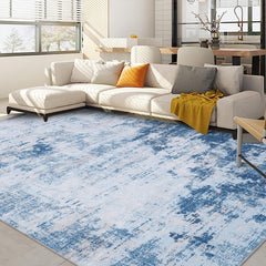 GARVEE Entryway Area Rug Modern Abstract Small Rug Contemporary Accent Rug Door Mat Non Slip Stain Resistant Floor Cover Carpet for Kitchen Living Room Bedroom Dining Room, 2' x 3', Blue/Yellow