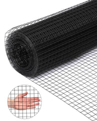 GARVEE Hardware Cloth 23 Gauge Vinyl Coated and Galvanized Alloy Steel Wire Mesh Roll, 1:2inch Chicken Wire Fencing Mesh, Wire Fence Roll for Garden Pet/Poultry Enclosures Protection - 23 Gauge 24inchx50ft