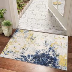 GARVEE Area Rug 2x3 Small Rugs Abstract Rug Non-Slip Front Door Rugs Washable Rug Distressed Mat Throw Floor Carpet for Bedroom Rug for Living Room