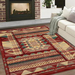 GARVEE Modern Abstract Area Rug 5x8 Non-Slip Non-Shedding Carpet with Durable Synthetic Fibers, Boho Design for Living Room, Bedroom, Kitchen