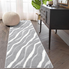 GARVEE 3x5 Rug for Living Room Light Grey Rug for Bedroom High-Low Pile Ultra Soft Rug Shag Rug Non Slip Modern Rug Abstract Floor Mats Throw Rugs for Dining Room No Shedding 3'x5'