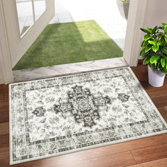 GARVEE Washable Oriental Medallion Rug, Traditional Low Profile, Stain Resistant, Rubber Backing, Kid & Pet Friendly, 8x10