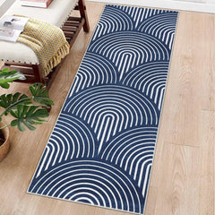 GARVEE Runner Rug 2x6 Washable Rug Modern Rug Runner Indoor Hallway Kitchen Runners Soft Entryway Runners Contemporary Non-Slip Long Rug Runner for Living Room Bedroom Accent Rug Navy