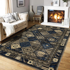 GARVEE Area Rug 8x10 Bohemian Plush Area Rug Premium Large Rug Tribal Rugs Thick Durable Rugs Stain-Resistant Rug Dining Office Mat Non-Shedding Carpet for Bedroom Nursery Basement Decor