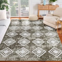 GARVEE Modern Area Rug 4x6,Washable Rugs for Living Room Non-Slip Kitchen Geometric Throw Mat,Contemporary Non-Shedding Indoor Accent Floor Carpet for Laundry Entrance