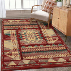 GARVEE Modern Abstract Area Rug 4x6 Non-Slip Non-Shedding Synthetic Fibers Over-Lock Stitching for Living Room Bedroom Kitchen