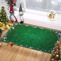 GARVEE Christmas Area Rug 3x5 Washable Rug Xmas Snowflake Rug Holiday Decorative Doormat Entryway Kitchen Washable Non Slip Soft Low Pile Carpet for Living Room Bedroom Entrance Dining Room Bathroom