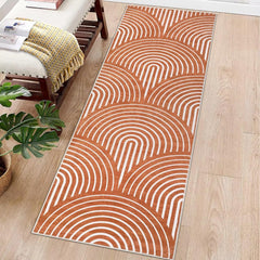 GARVEE Runner Rug 2x6 Washable Rug Modern Rug Runner Indoor Hallway Kitchen Runners Soft Entryway Runners Contemporary Non-Slip Long Rug Runner for Living Room Bedroom Accent Rug Orange