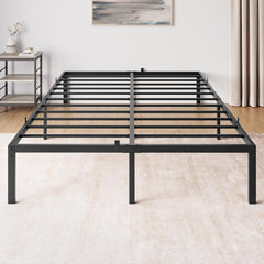 GARVEE 14 Inch Full Bed Frame with Storage,Metal Platform Full Bed Frame No Box Spring Needed Steel Slat Support Easy Assembly (Full)