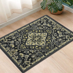 GARVEE Persian Area Rug 2x3 Oriental Traditional Rugs Stain Resistant Non-Shedding Area Rug Entryway Rug Indoor Floor Cover Print Throw Rug Non Slip Boho Rug Doormat,Grey