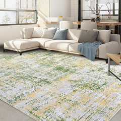 GARVEE Area Rug 5x7 Abstract Sketch Distressed Green Rug Non-Slip Washable Rug Bedroom Thin Rug Colorful Kitchen Rug Contemporary Carpet Living Room Play Mat