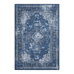 JOLENE.K Washable Rugs 6x9 Rug Low Pile Carpet Throw Rugs Vintage Rug for Living Room Rug Oriental Distressed Carpet for Bedroom Boho Rug Office Rug Medallion Floor Cover Red