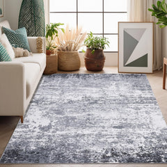 GARVEE Large Area Rug 9x12 Living Room Rugs Modern Abstract Rug Non Slip Bedroom Rug Non Shedding Soft Rug Stain Resistant Accent Rug Carpet Indoor Floor Cover for Dining Room Home, Light Grey