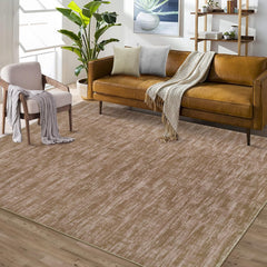 GARVEE Modern Area Rug Indoor Non-Slip Solid Area Rug Washable Area Rug Contemporary Area Rug Throw Floor Carpet for Bedroom Living Room Kitchen, 4' x 6' Taupe