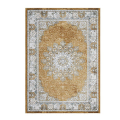 GARVEE Vintage Area Rugs, Washable Rug for Living Room, Floral Print Rug, Vintage Rug Distressed Indoor Traditional Mat, Foldable Thin Rug, Non Slip Carpet for Bedroom, Dining Room, Home Office