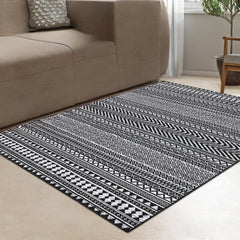 GARVEE Modern Geometric Area Rug 8x10 FT Non-Slip Washable Boho High Traffic Areas Chenille Fabric Living Room Bedroom Home Office Kitchen Indoor Carpet