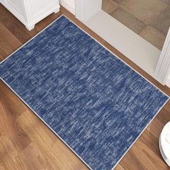 GARVEE Solid Runner Rug Machine Washable Ktichen Runner Rug 2x6 Long Hallway Runner Rug Modern Indoor Runner Rug for Living Room Bedroom Laundry - Blue / 2' x 3'