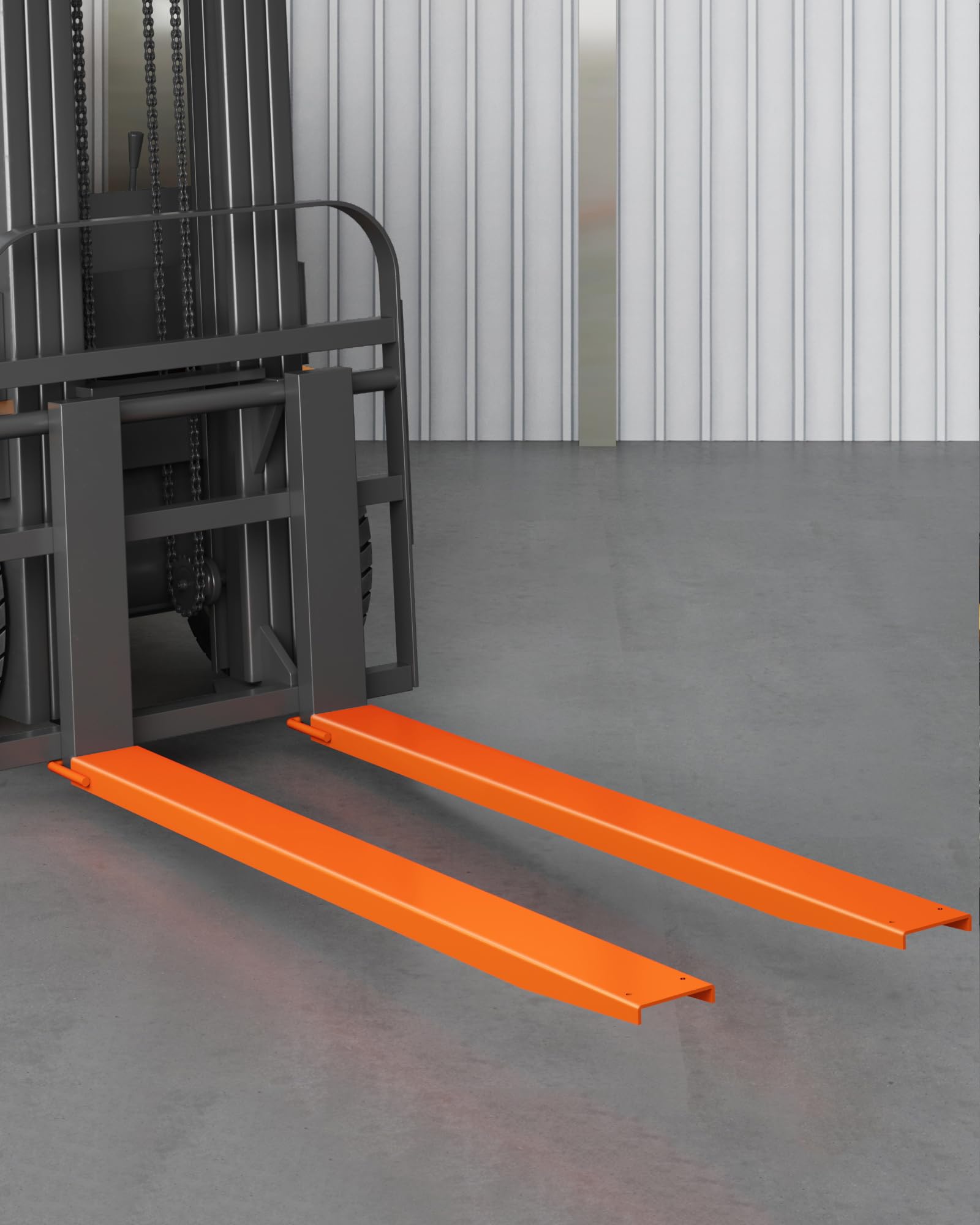 GARVEE 5.5" Width Pallet Fork Extension, 4600 LBS Max Heavy Duty Steel Pallet Extensions for Forklift Truck - Orange / 96x5.5 inch