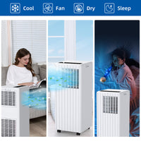 GARVEE 8000 BTU Portable Air Conditioner 3-in-1 Portable Conditioner with Remote Control 2 Speeds Cools Room Up to 350 Sq.Ft - White