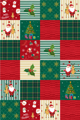 GARVEE Christmas Area Rug 5x7 Rug for Living Room Rug Xmas Deer Red Rug Washable Rug for Bedroom Aesthetic Non Slip Low Pile Throw Rugs Stain Resistant Carpet for Dining Room 5'x7' Plaid Patchwork