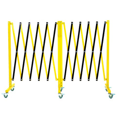 GARVEE Retractable 19.8FT Safety Barrier Gate, Metal with Warning Board