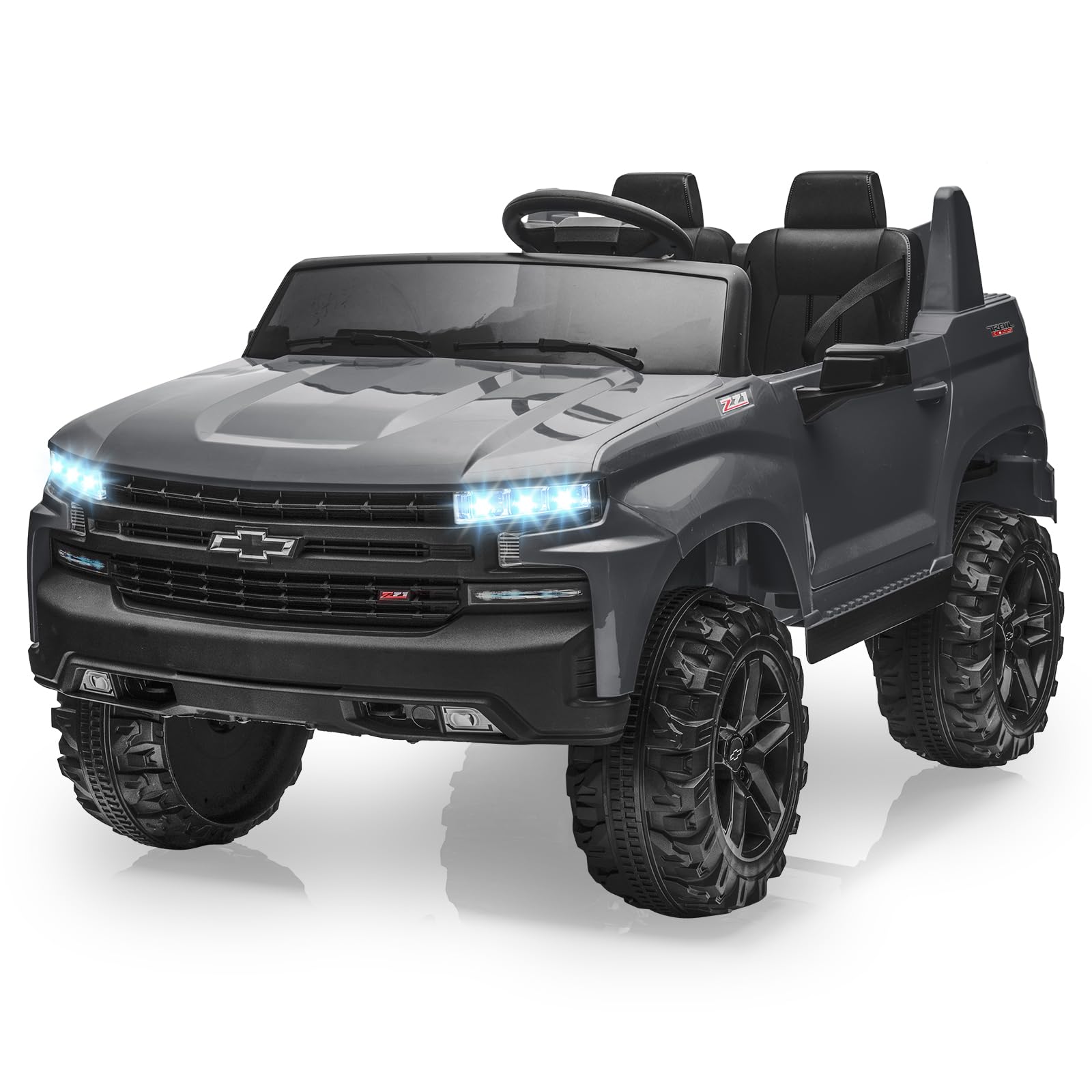 GARVEE 24V 2-Seater Baby Car Truck Licensed Chevrolet Silverado Ride On - Grey