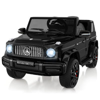 GARVEE 12V Kids Ride on Car, Licensed Mercedes Benz G63 Electric Car w/Remote Control, Music, Spring Suspension, LED Light, Bluetooth, Horn, AUX, Safety Lock Battery Powered Electric Vehicle - Black