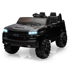 GARVEE 24V 2-Seater Baby Car Truck Licensed Chevrolet Silverado Ride On - Black